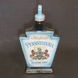 Vintage Jim Beam 1776 Historic PA Pennsylvania Whiskey Bottle Decanter 1967